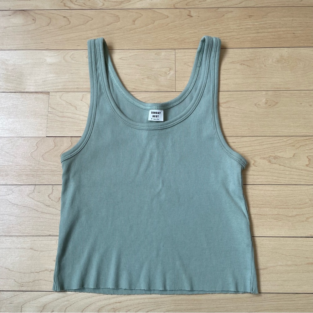 Aritzia Carey Green Tank Top